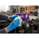 Premium Heavy Duty Antibacterial Wipes with Microbead Surface for Enhanced Cleaning on Tools and Surfaces - Pack of 16