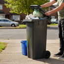 Premium 140 Litre Wheelie Bin - Dark Grey, Lightweight, Weather Resistant, Easy Mobility with Durable Rubber Wheels