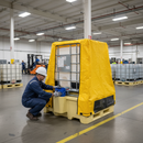 Premium Weather-Resistant Tarp Cover for IBC Spill Pallet with Bungee Straps and Document Pouch