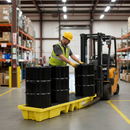 Premium Inline Spill Pallet for 4 Drums - UV Stabilised Polyethylene, 250 Litre Sump Capacity, Low Profile Design