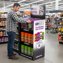 Premium Point of Sale Stand with 24 Stocked Tubs for Trade Counters - Includes Rough, Smooth, and Bamboo Wet Wipes