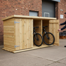 Premium Wooden Bike Store with Water-Resistant Roof - Accommodates 2 to 4 Bikes with Timeless Design