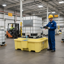 Professional IBC Spill Pallet with Grid & Integral Dispensing Area for Safe Storage and Easy Access