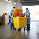 Premium 1100 Litre Clinical Waste Bin with 4 Wheels - Durable HDPE Construction for Secure Waste Management