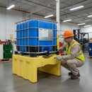 Premium Single Poly Stacker Upper Unit - Durable, Chemical Resistant, Space Saving Design with 363kg Load Capacity