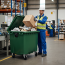 Premium 1100 Litre Heavy Duty Wheelie Bin with Four Swivel Castors for Industrial Waste Collection