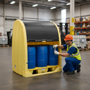 Premium Heavy Duty Spill Pallet for Four 205 Litre Drums - UV Stabilized Polyethylene with Chemical Resistance and Compliance Features