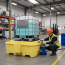 Professional IBC Spill Pallet with Grid & Integral Dispensing Area for Safe Storage and Easy Access