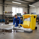 Professional 1200 Litre Wheelie Bin Spill Kit with Drop Front for Industrial Liquid Spills