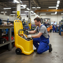 Premium Heavy Duty Mobile Storage Bin - 75 Litre with Secure Lid and Rubber Wheels for Easy Maneuverability