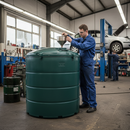 Premium 9,200 Litre Vertical Bunded Waste Oil Tank with Secure Lock and Corrosion Resistance