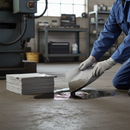 Premium Lightweight General Purpose Absorbent Pads for Oil and Water-Based Liquids - 100 Pack with High Absorbency Features