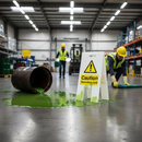 Premium Caution Hazardous Spill A-Frame Sign - Durable, Lightweight, Waterproof, Foldable, Double-Sided for Safety Awareness