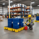 Heavy Duty 4 Drum Work Floor for Safe Storage and Containment of 205 Litre Drums