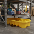 Premium Under Rack Bund for Safe Liquid Storage and Dispensing - 1100 Litre Capacity with Durable Polyethylene Construction
