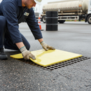 Premium Polyurethane Drain Covers - 2-Layer Design, High Visibility, Chemical Resistant, Reusable for Effective Spill Protection