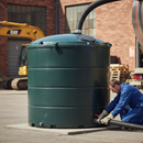 Premium 5,000 Litre Vertical Plastic Oil Storage Tank - Heating Oil, Diesel, and Chemical Storage Solution