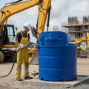 Premium 1,340 Litre Vertical Plastic Bunded Tank for Secure AdBlue Storage with Lockable Lid and Standard Fittings