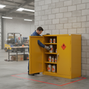 Premium Heavy Duty Flammable Storage Cabinet with 21 Litre Capacity and Adjustable Shelf for Safe Hazardous Material Storage