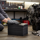 Premium Heavyweight General Purpose Absorbent Pads for Oil and Water Based Liquids - 100 Count