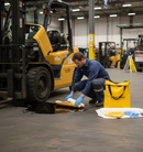 Professional Heavy Duty Forklift Truck Oil Spill Kit - 12 Litre Capacity with Waterproof Packaging for Warehouse Use