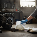 Premium Mediumweight Oil Absorbent Pads - Hydrophobic Design for Oil and Fuels, 25 Count