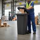 Premium 140 Litre Wheelie Bin - Dark Grey, Lightweight, Weather Resistant, Easy Mobility with Durable Rubber Wheels