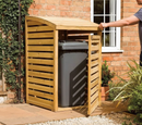 Premium Single Wheelie Bin Store with Natural Timber Finish and Pressure Treatment for Garden or Driveway Use