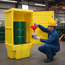 Premium Heavy Duty Poly Storage Cabinet for 1 Drum with Lockable Design and 225 Litre Sump Capacity