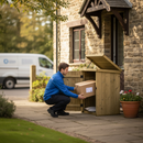 Premium Parcel Store with Water-Resistant Roof and 10-Year Rot Guarantee - Handmade Timber Storage Solution for Secure Parcel Delivery