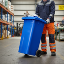 Premium 140 Litre Wheelie Bin with Durable Rubber Wheels and Weather Resistance - High-Quality Professional Grade for Industrial and Commercial App...