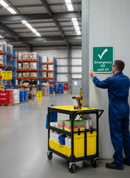 Professional Emergency Oil Spill Kit Sign - 300mm x 250mm, Self-Adhesive Vinyl or Rigid Plastic with High Gloss Finish