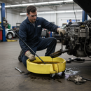 Premium Spill Scooter with Handle for Safe Drum Transport - Lightweight, Durable Polyethylene Construction