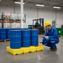 Premium Low Profile 3 Drum Spill Pallet for 205 Litre Drums - Durable and Chemical Resistant