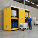 Premium Heavy Duty Dual Purpose Drum Storage Unit for 24 x 205 Litre Drums or 6 x 1000 Litre IBCs with Leak Proof Sump