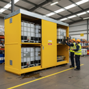 Heavy Duty Dual Purpose IBC Storage Unit for 24 Drums or 6 IBCs with Leak Proof Sump and Corrosion Protection