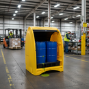 Premium Heavy Duty Four Drum Spill Pallet with Hardcover, Chemical Resistance, and Security Features for All Weather Use