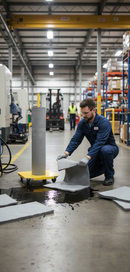 Premium Portable Roll Dispenser for 100cm Rolls - Compact, Durable with Steel Base and Castors for Easy Mobility