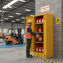 Premium Heavy Duty Flammable Storage Cabinet - 80 Litre Capacity with Adjustable Shelves and Fire-Resistant Structure