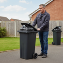 Premium 120 Litre Wheelie Bin in Dark Grey with Durable Rubber Wheels and Easy Mobility