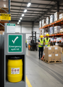 Premium Emergency Spill Kit Sign - High Gloss Finish, Self-Adhesive Vinyl or Rigid Plastic for Workplace Safety