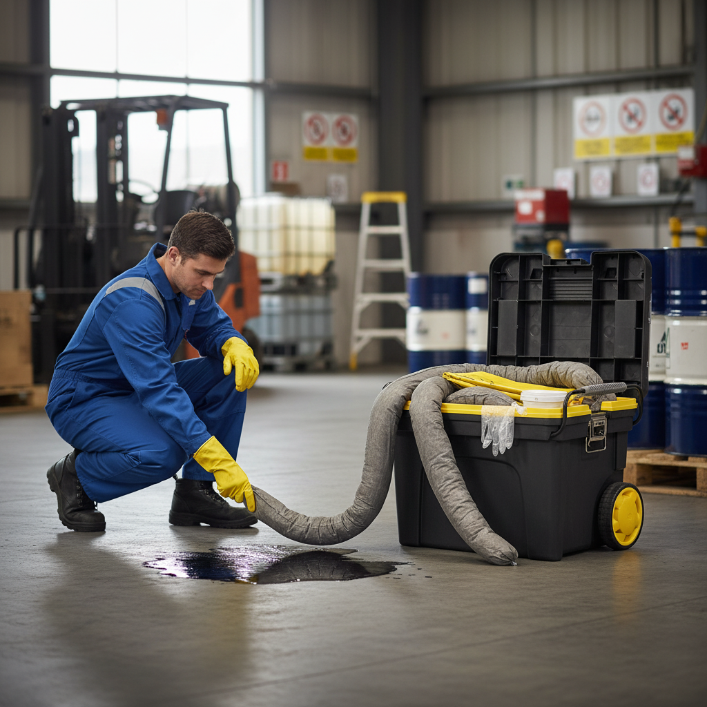 Premium Heavy Duty Spill Kit - 62 Litres Capacity with Mobility Toolbo