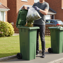 Premium 140 Litre Wheelie Bin - Durable Green Design with Rubber Wheels for Easy Mobility