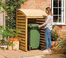 Premium Single Wheelie Bin Store with Natural Timber Finish and Pressure Treatment for Garden or Driveway Use