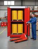 Heavy Duty Bunded 8 Drum Storage Unit with Leak Proof Sump and Galvanised Grid Flooring