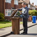 Premium 140 Litre Wheelie Bin with Rubber Wheels, Lightweight and Durable for Easy Handling and Mobility in All Weather Conditions