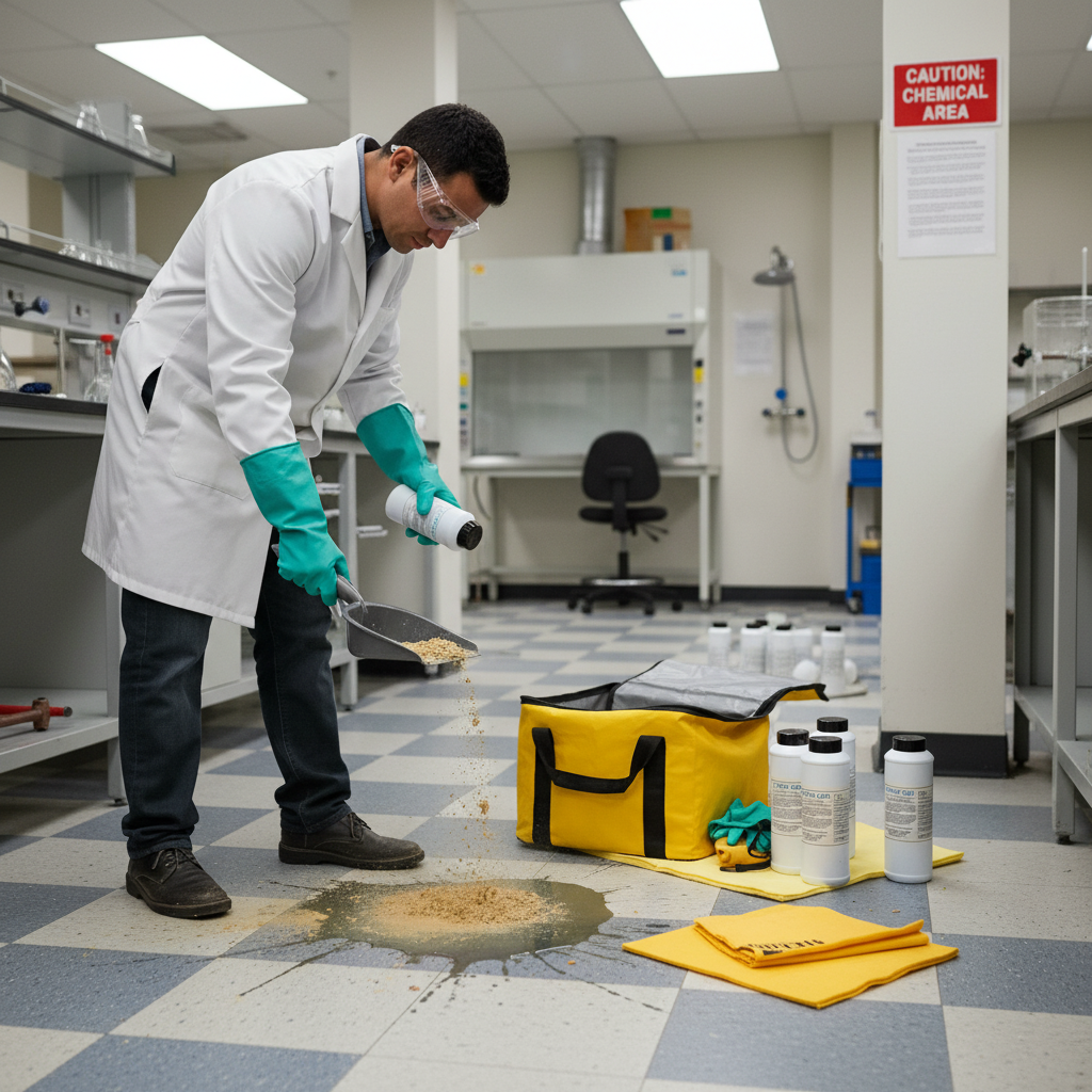 Premium Laboratory Acid Spill Kit with Visual Indicator System for Saf