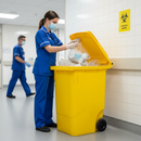 Premium 360 Litre Clinical Waste Bin - Hygienic, UV Resistant with Hazard Sticker for Healthcare Use