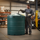 Premium 5,000 Litre Vertical Plastic Bunded Waste Oil Tank with Key Lock and Corrosion Resistance