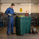 Premium 650 Litre Plastic Bunded Waste Oil Tank - Slimline Design with Secure Lock and High Impact Strength